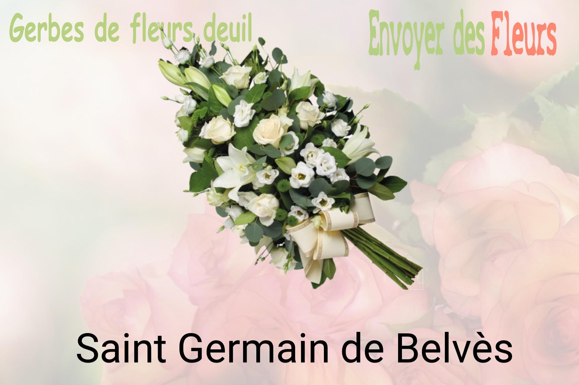 Gerbe de fleurs de deuil livrée à Saint-Germain-de-Belvès
